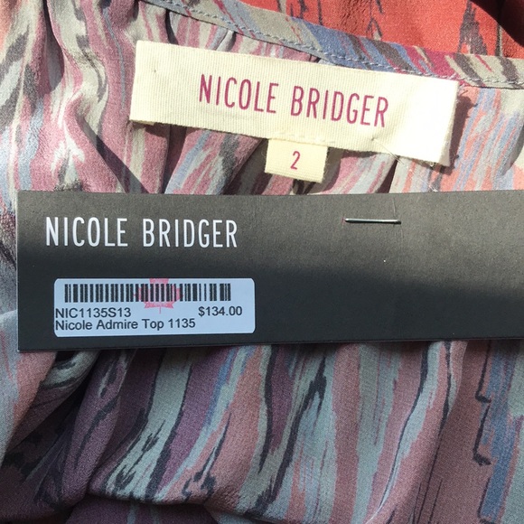 NWT Nicole Bridger 100% Silk Blouse Size 2 - Picture 5 of 7